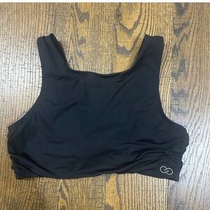 CALIA by Carrie Underwood Black Bikini Top Medium Reversible